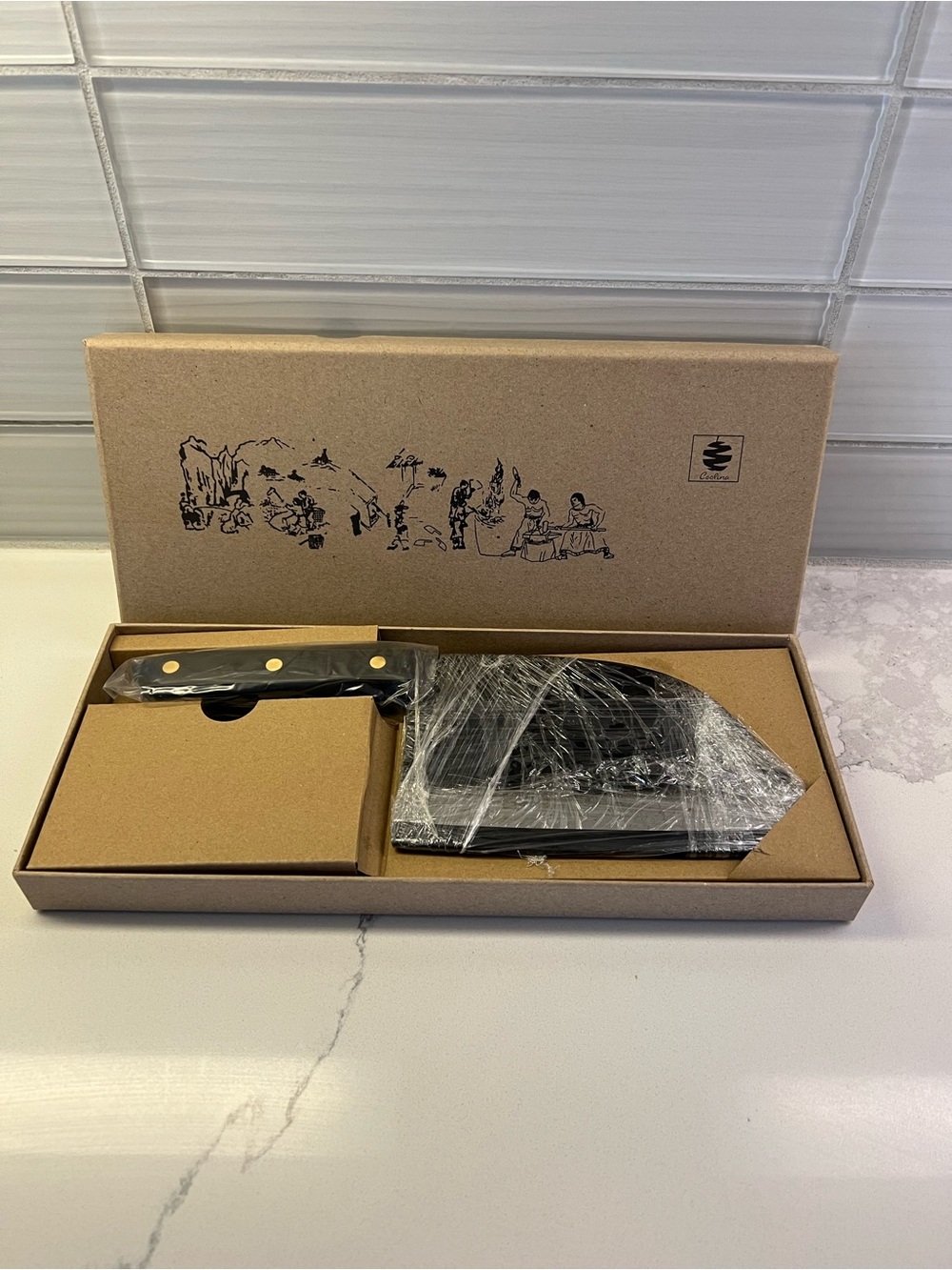 Coolina Promaja 6" Chef Knife, Hand-Forged High-Carbon Steel Blade, NWT